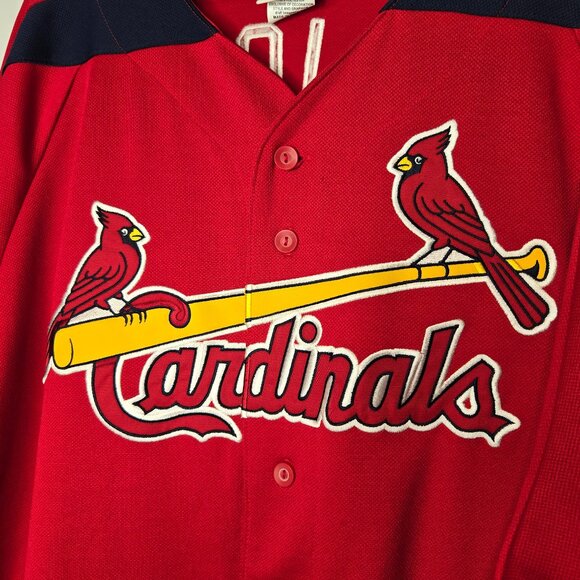 St. Louis Cardinals MLB Baseball Jersey Men's Embroidered Pujols Spell Out XL - Picture 3 of 8